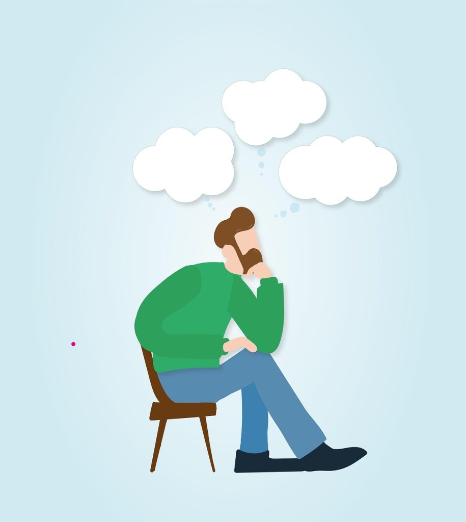 man, think, sitting, thoughtful, problems, thoughts, symbol, father, human, balloons, thought bubbles, idea, inspiration, thoughtful, thoughts, thoughts, thoughts, idea, idea, idea, idea, idea